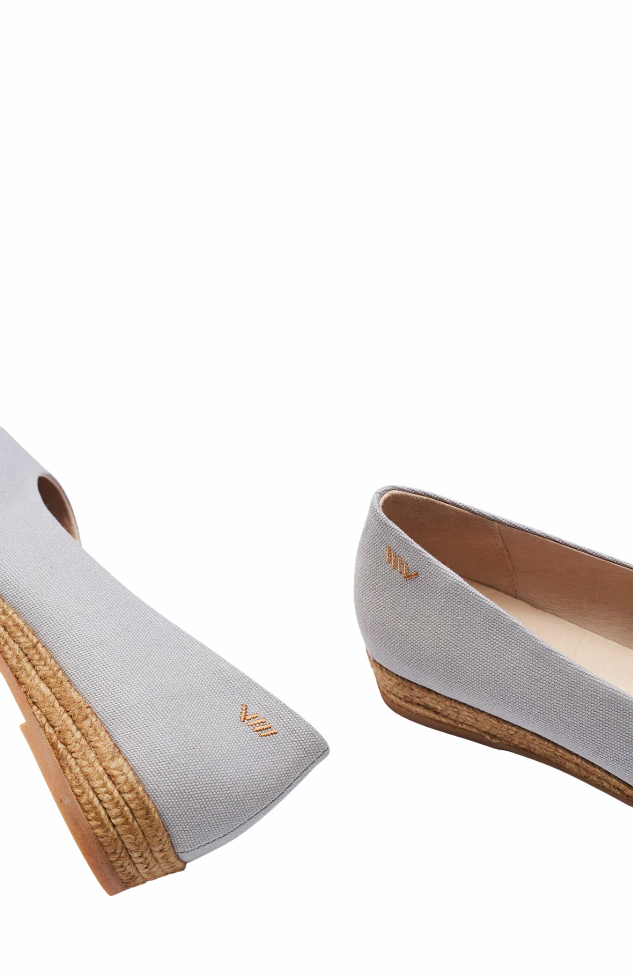 VISCATA Rubina Canvas Espadrille Flats, Alternate, color, Ash Grey