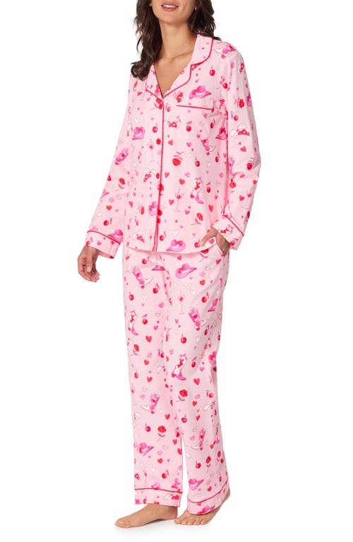 Bedhead Pajamas Print Stretch Organic Cotton Pajamas In Pink