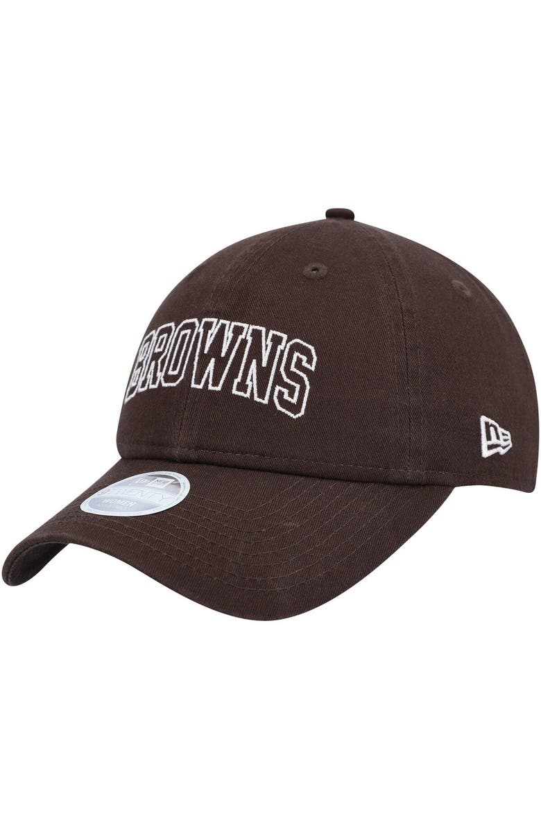 New Era Women's New Era Brown Cleveland Browns Collegiate 9TWENTY Adjustable Hat, Main, color, 