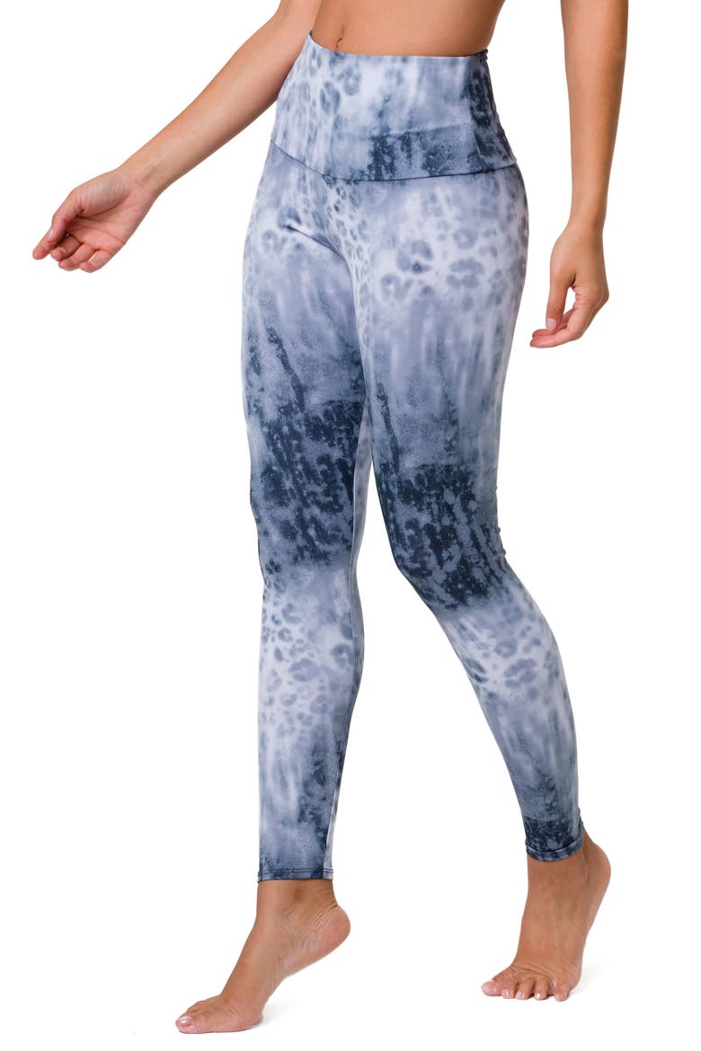 High Waist Print Leggings, Alternate, color, PREY