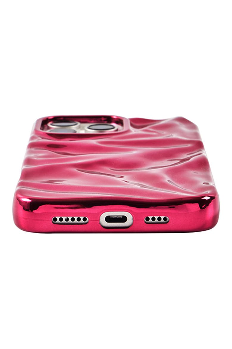 Fuchsia Crinkle iPhone 16 Pro Max Case, Alternate, color, FUCHSIA