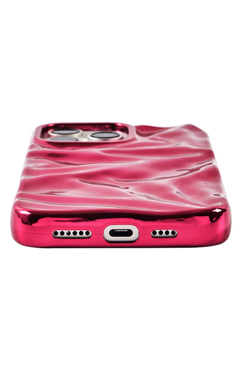 Auramma Fuchsia Crinkle iPhone 15 Pro Case, Alternate, color, Fuchsia