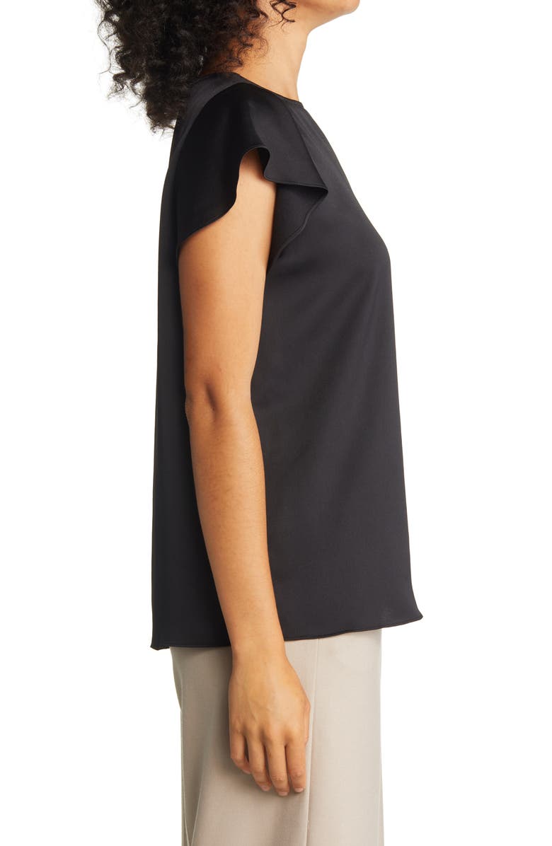 Nordstrom Ruffle Sleeve Recycled Blend Satin Top, Alternate, color, 