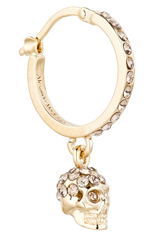 Alexander Mcqueen Skull Mini Hoop Earrings In Sand