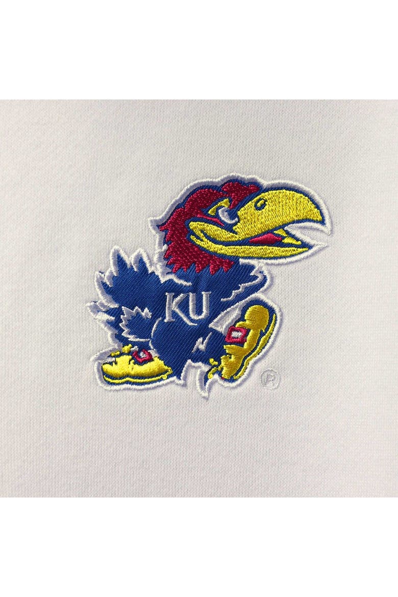 Men's Colosseum White Kansas Jayhawks Tortugas Logo Quarter-Zip Jacket, Alternate, color, White
