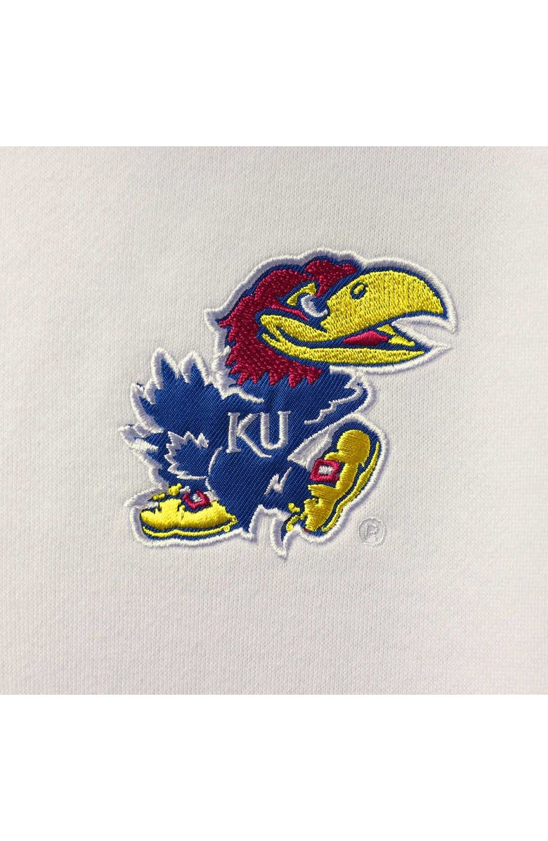 COLOSSEUM Men's Colosseum White Kansas Jayhawks Tortugas Logo Quarter-Zip Jacket, Alternate, color, White