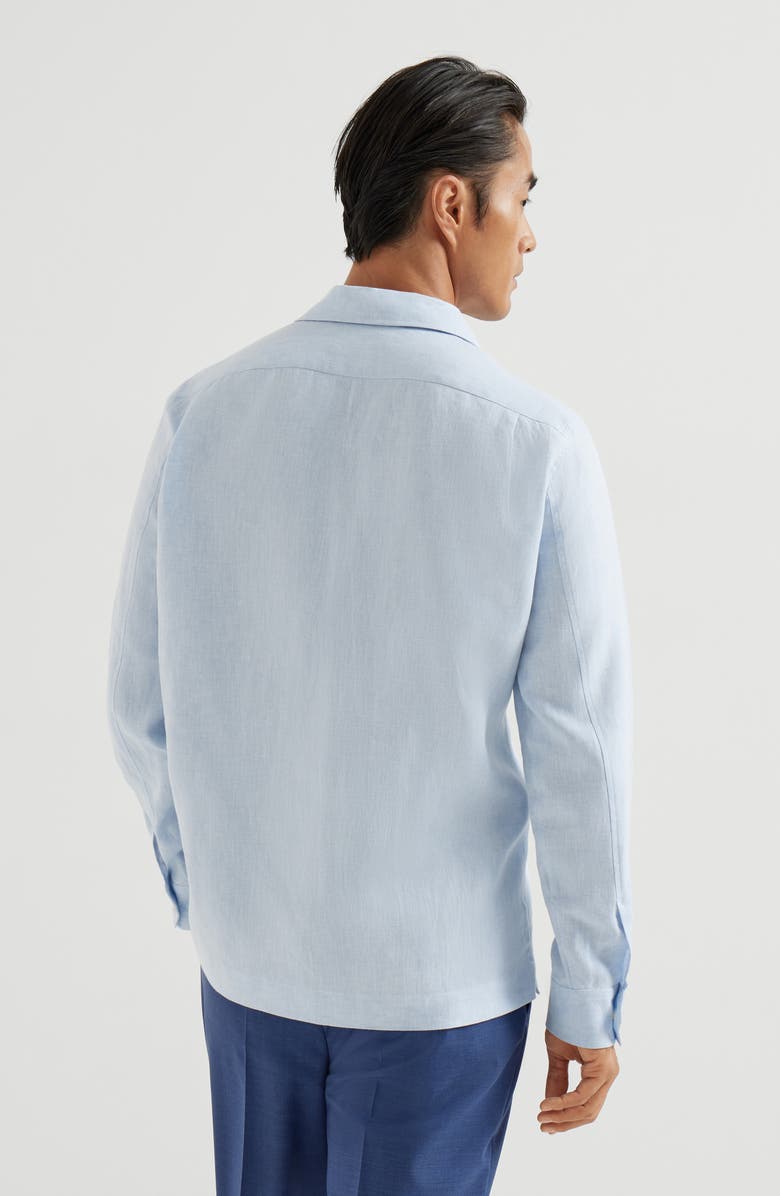 Brunello Cucinelli Shirt with Crête details, Alternate, color, Azure
