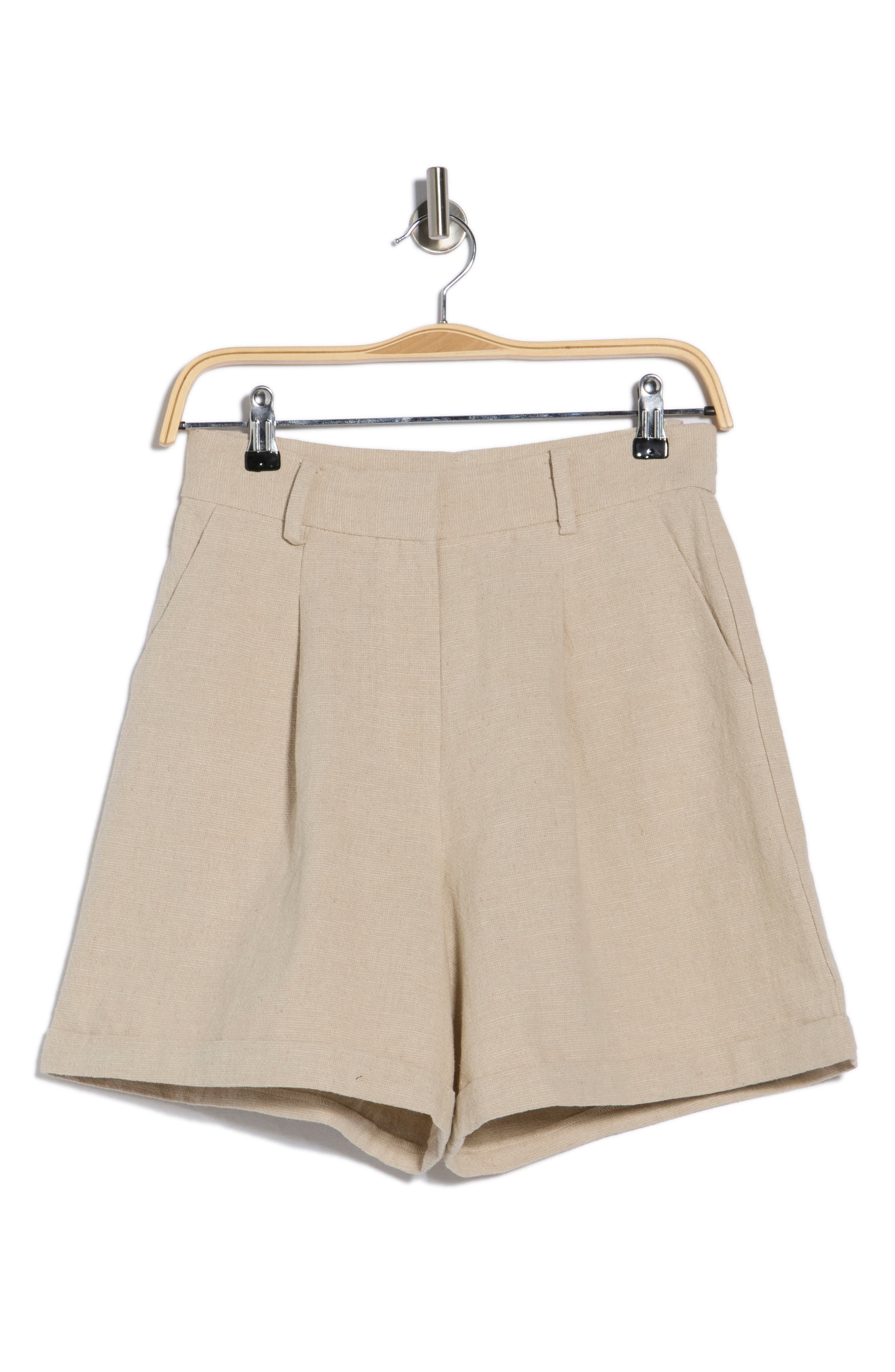 FRNCH Coraline Woven Linen Blend Shorts