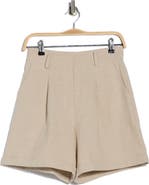 FRNCH Coraline Woven Linen Blend Shorts
