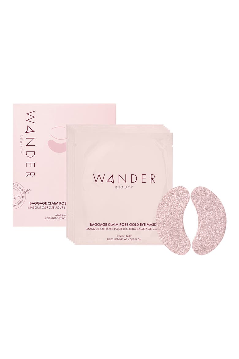 Baggage Claim Rose Gold Eye Masks (Limited Edition), Main, color, ROSE GOLD