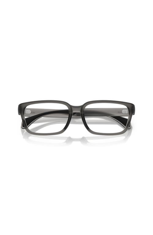 Moncler 55mm Rectangle Optical Glasses In Black