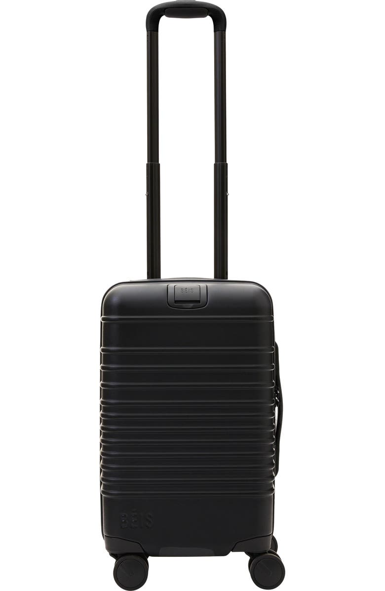 Béis The Small Carry-On Roller Suitcase, Main, color, All Black