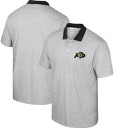 COLOSSEUM Men's Colosseum White/Black Colorado Buffaloes Print Stripe Polo
