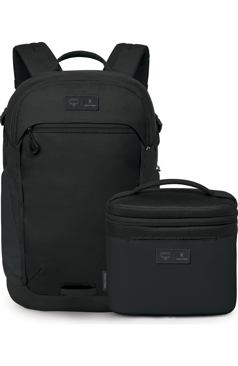 Osprey Axis x Hydro Flask Backpack & Insulated Lunch Bag Bundle, Main, color, Black