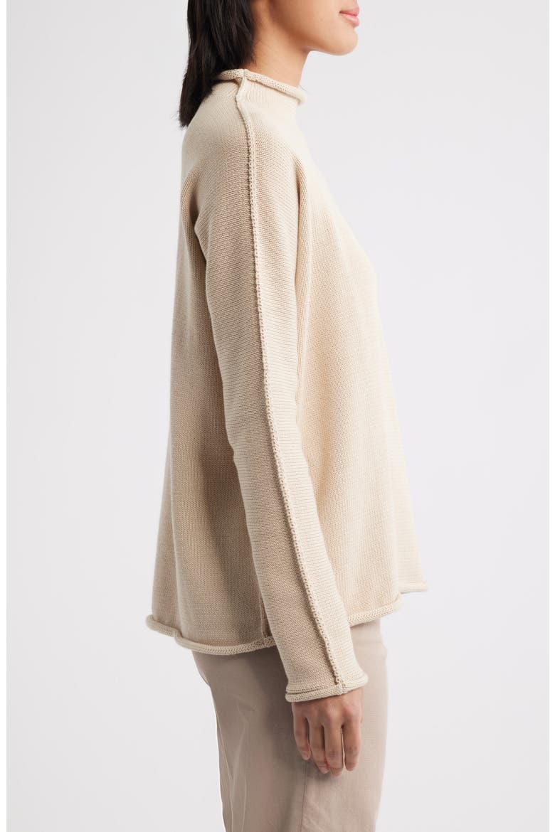 Monterey Funnel Neck Sweater, Alternate, color, SAND
