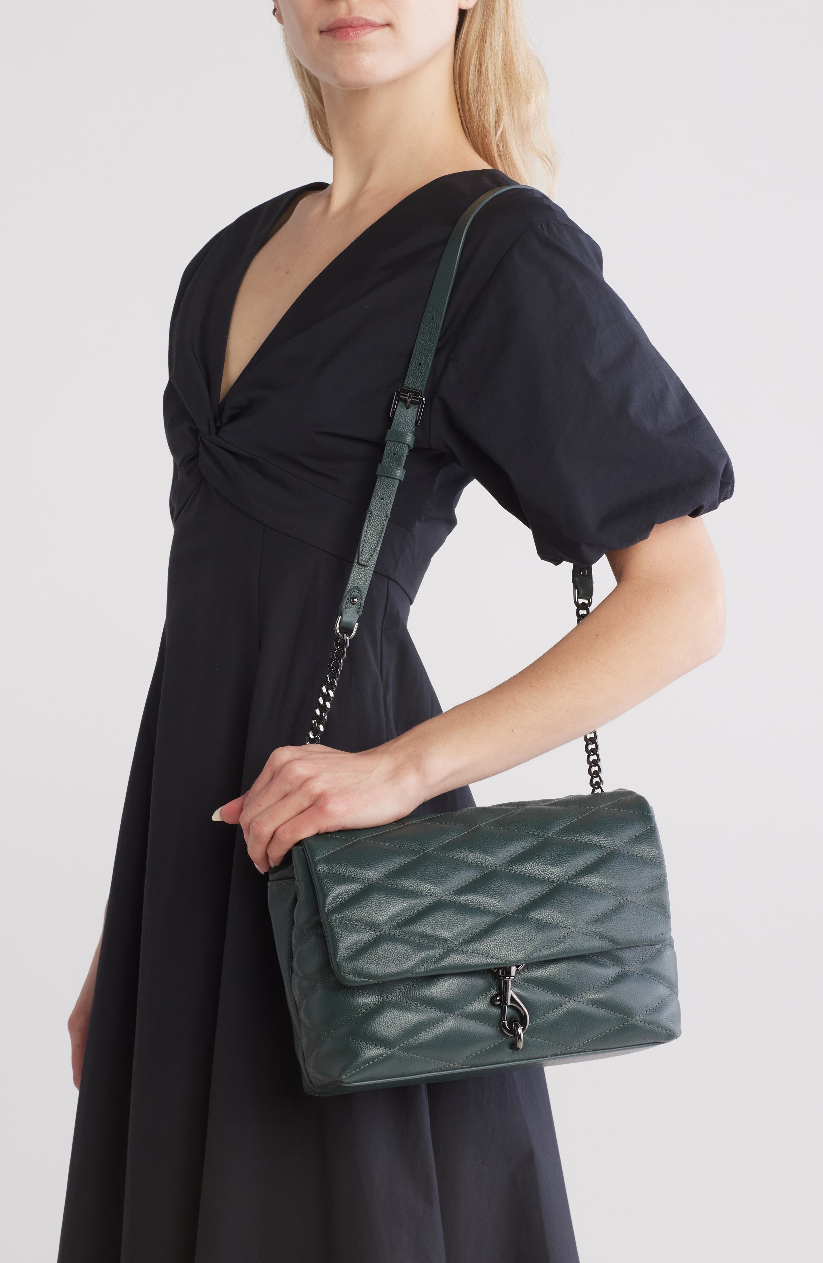 Rebecca Minkoff Edie Diamond Quilt Leather Shoulder Bag, Alternate, color, 