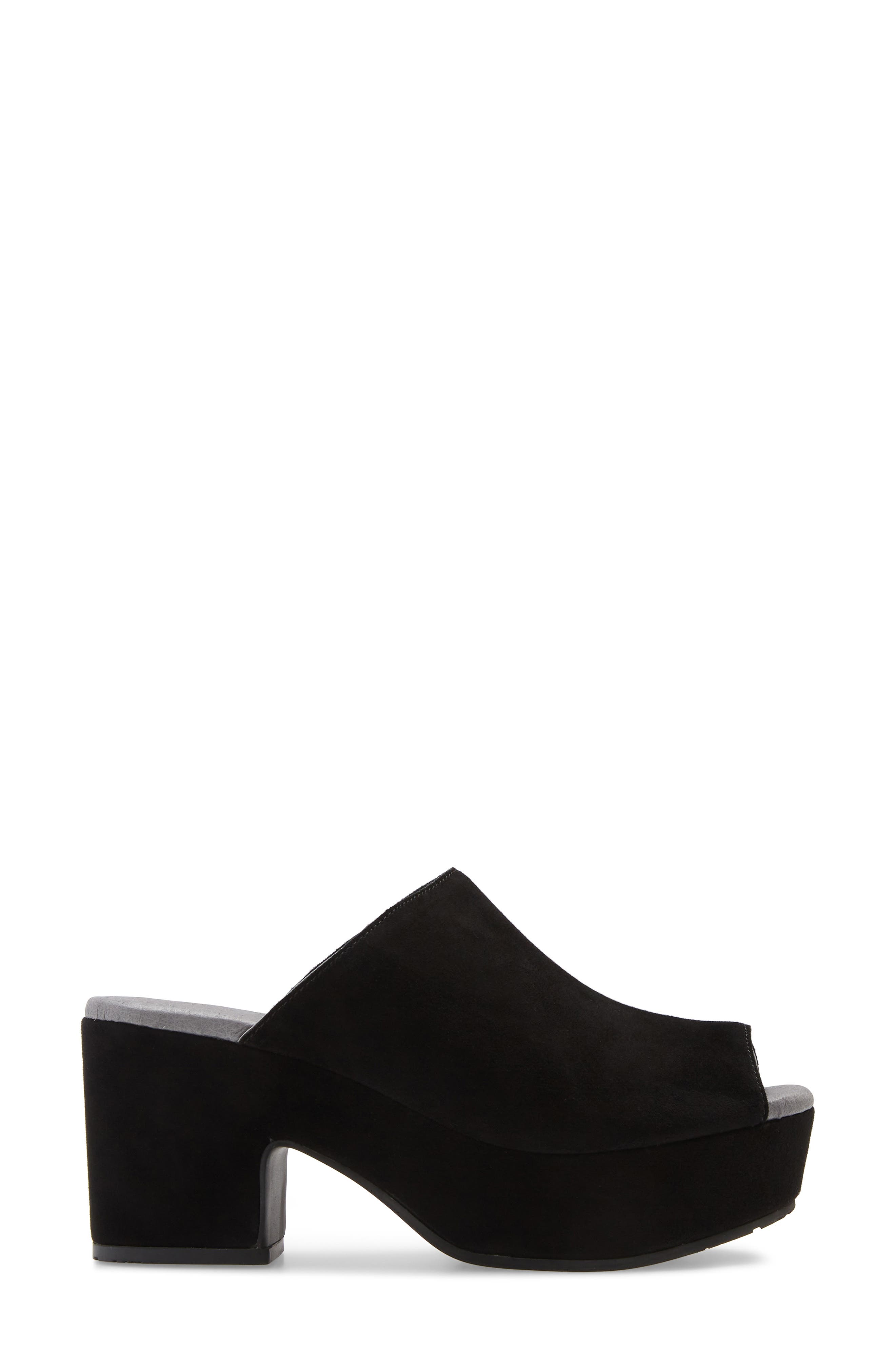 Chocolat Blu Platform Slide Sandal, Alternate, color, Black Suede