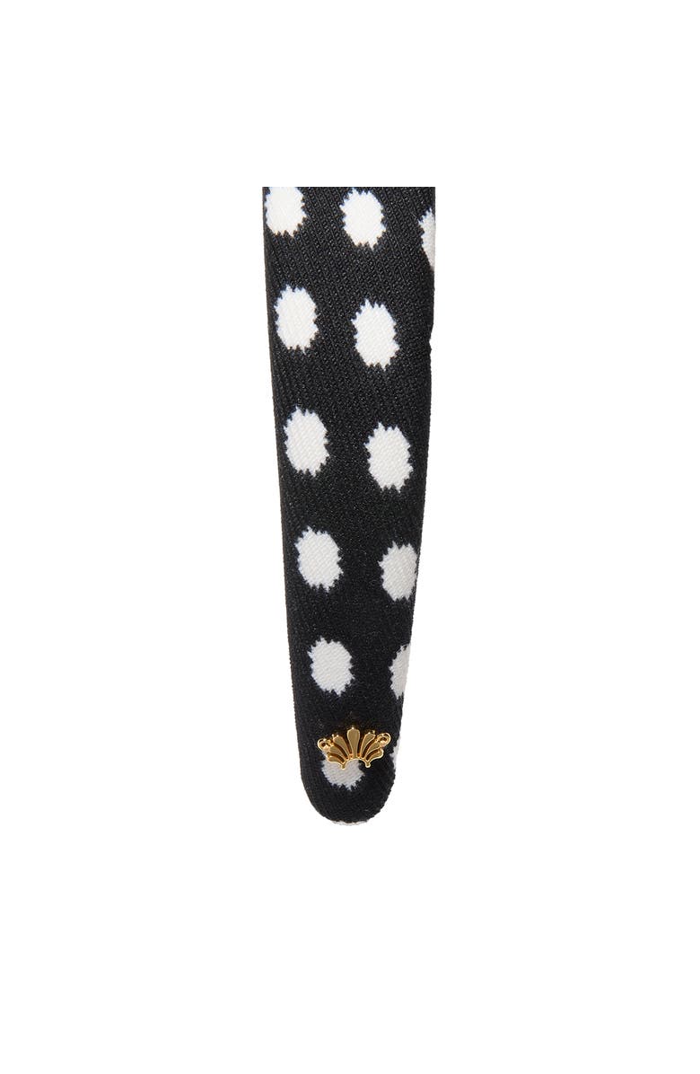 Lele Sadoughi Alice Polka Dot Headband, Alternate, color, Jet 001