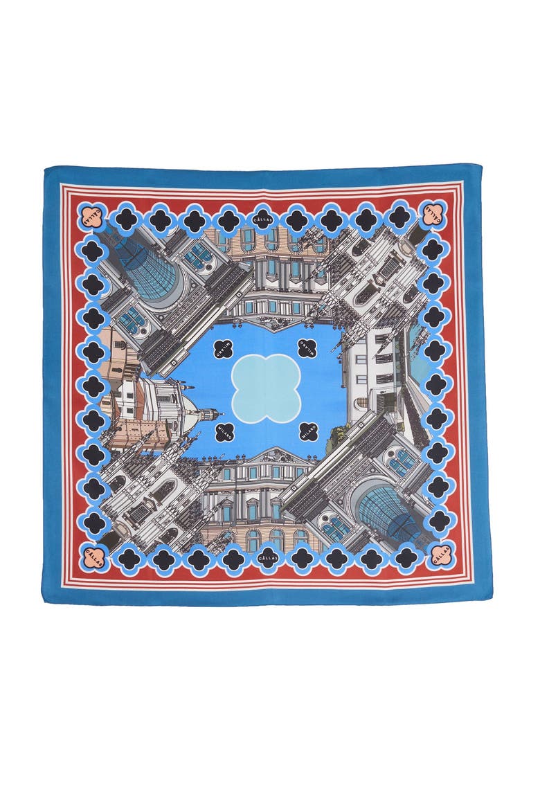 Milan Silk Scarf, Main, color, Multi-Color
