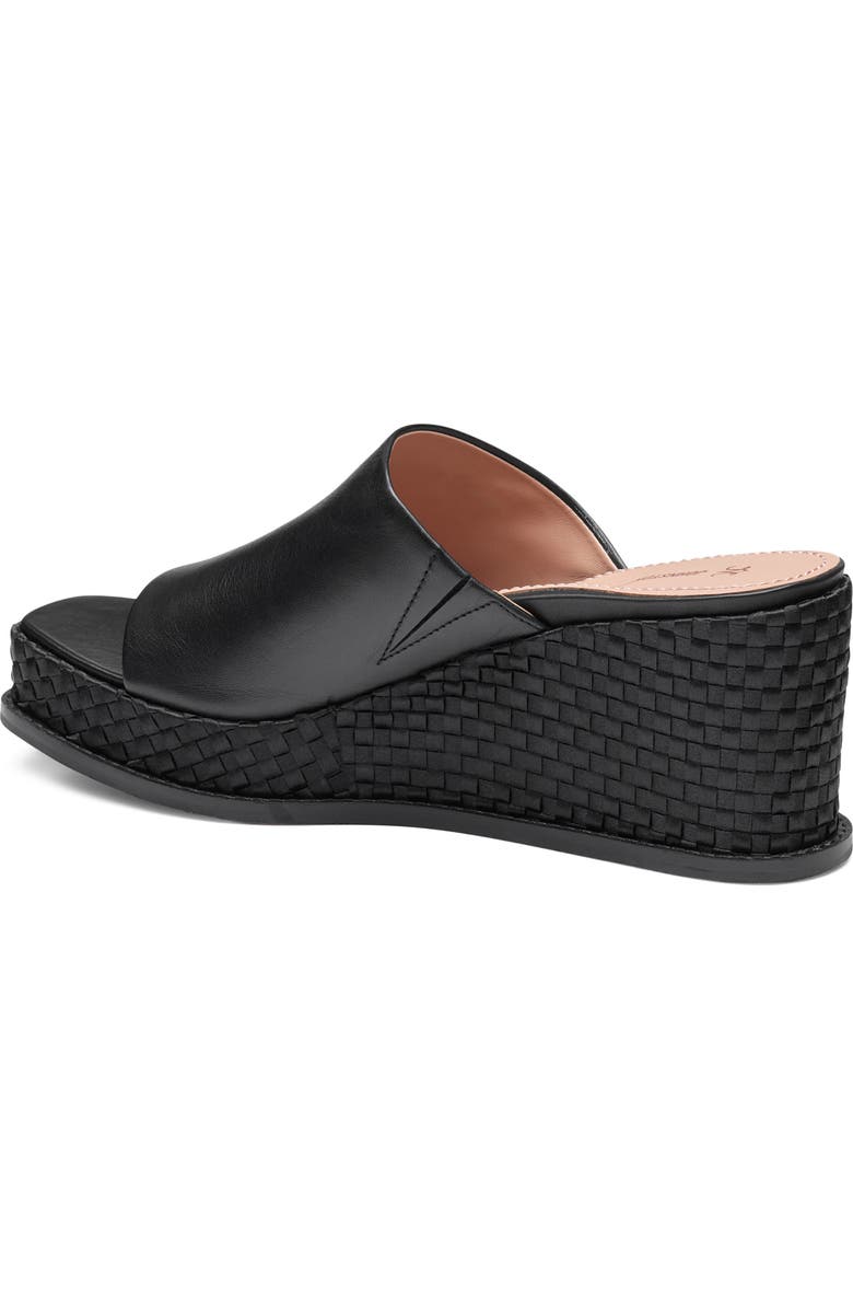 Johnston & Murphy Mallory Platform Wedge Slide Sandal, Alternate, color, Black Nappa Leather