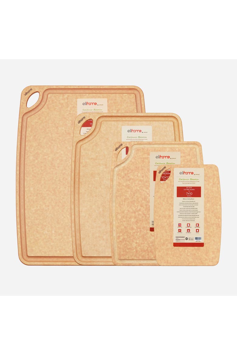 Classic Series 4 Piece Cutting Board Set, Main, color, Brown
