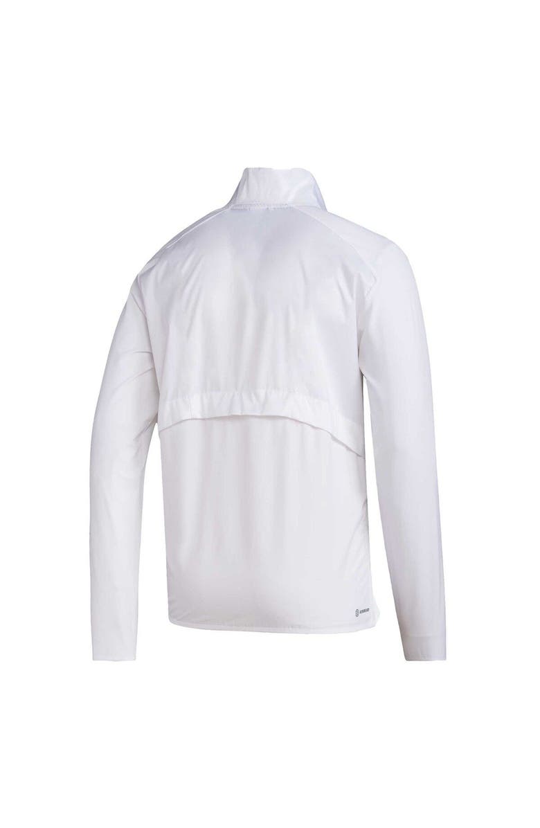 adidas Men's adidas White Nebraska Huskers Sideline AEROREADY Raglan Sleeve Quarter-Zip Jacket, Alternate, color, 