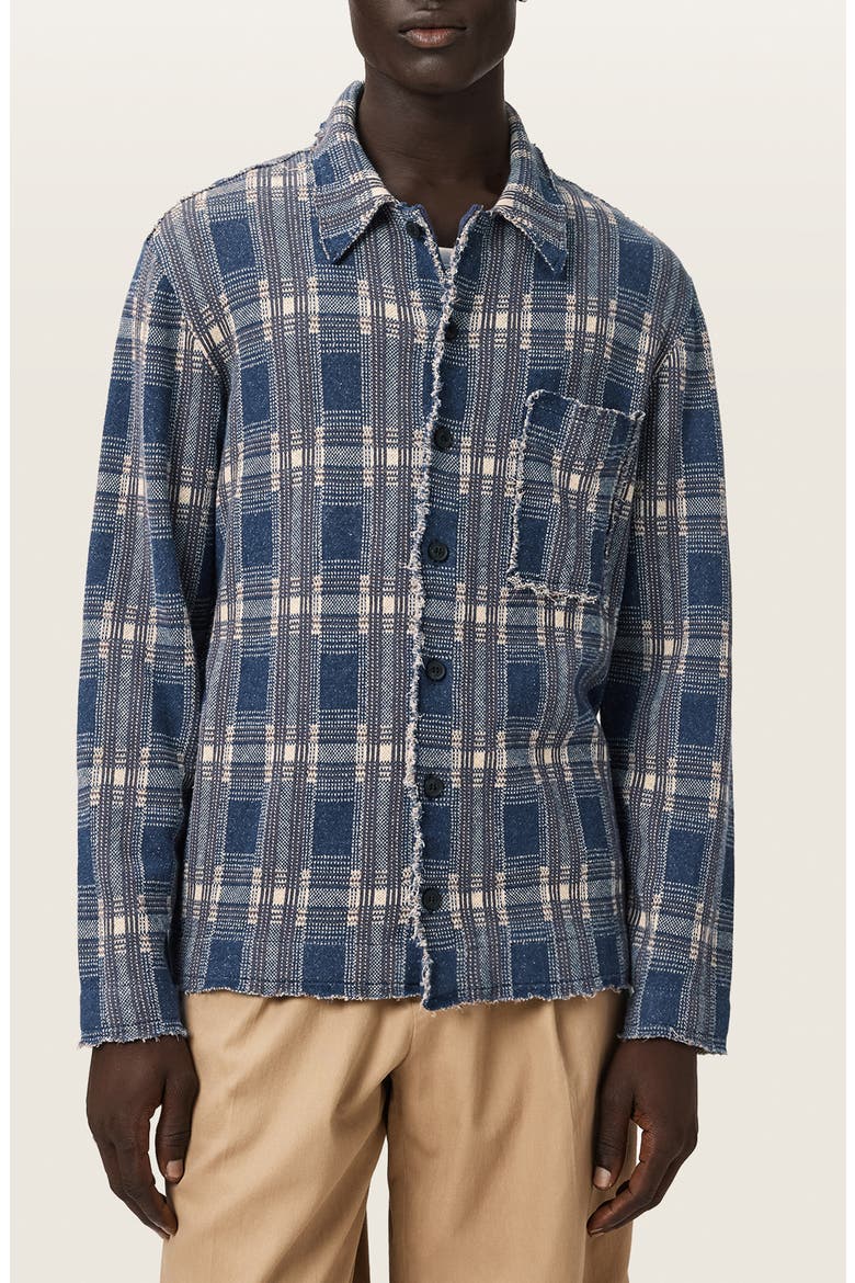 Solmar Knitted Check Cardigan, Main, color, MOONSTONE BLUE
