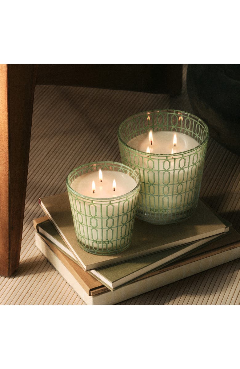 NEST New York Bamboo Decorative 3-Wick Candle, Alternate, color, Green