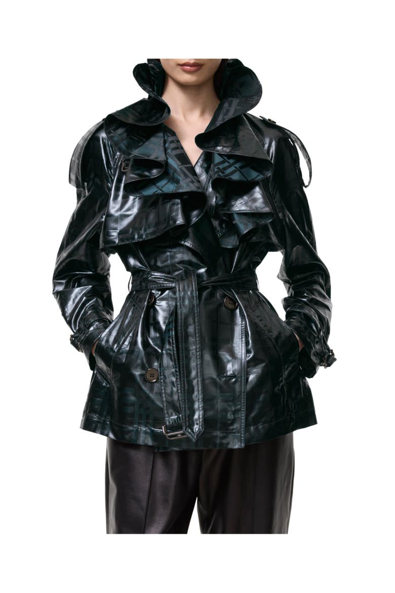 Clare Trench Jacket, Alternate, color, Flint blue