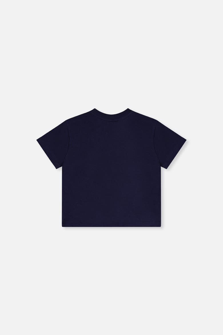 Organic Cotton Holographic Heart Jersey T-Shirt, Alternate, color, Dark Blue