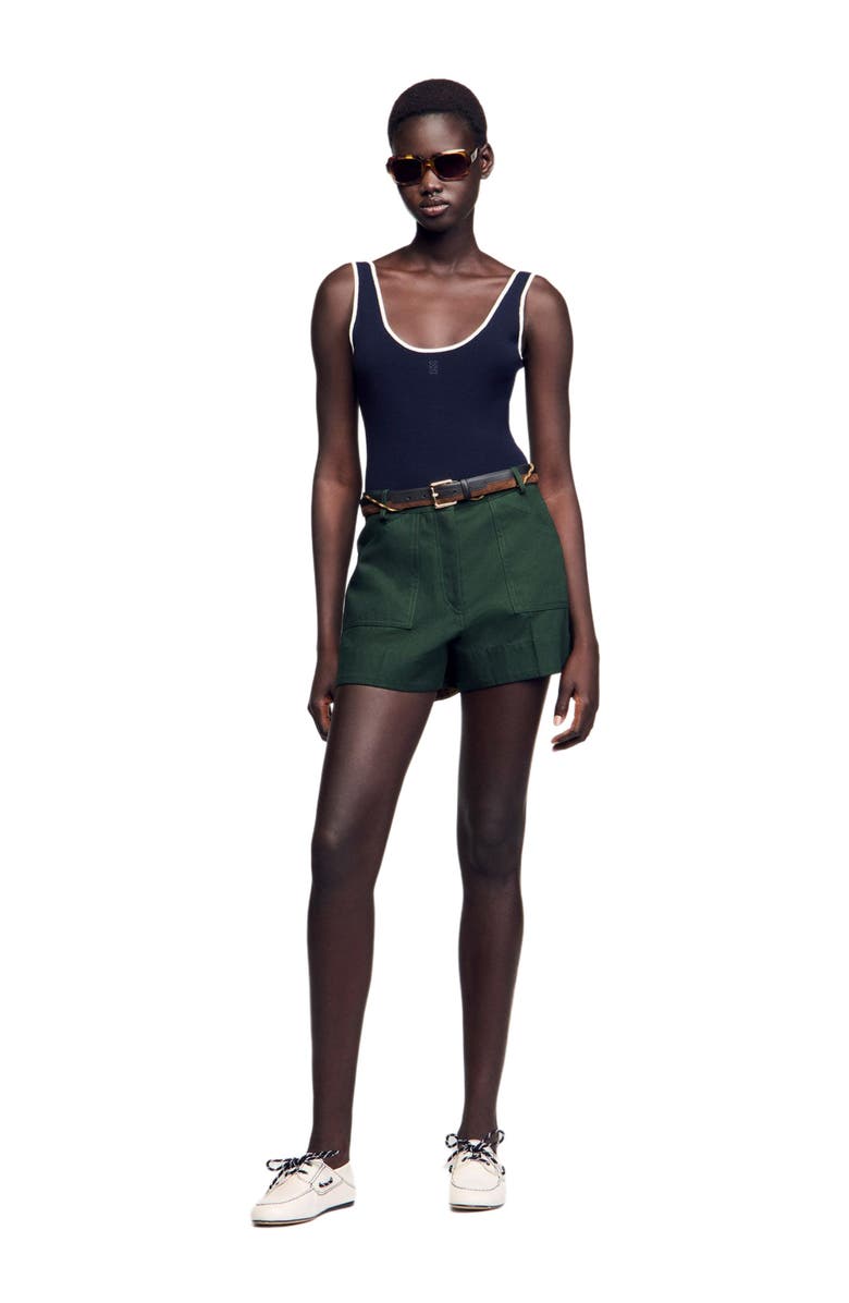 SANDRO Knit bodysuit, Alternate, color, 