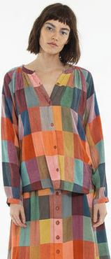 Ace & Jig Daryl Button Front Raglan Blouse