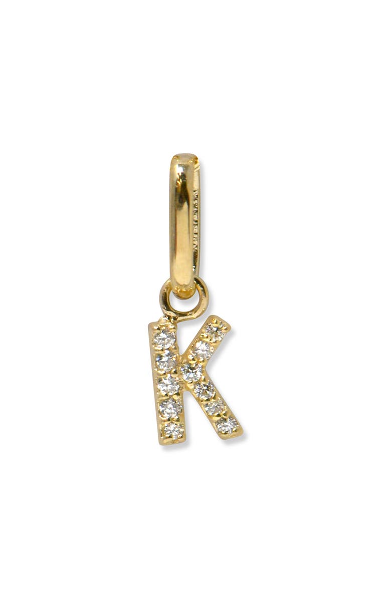 Anzie Love Letter Pavé Diamond Charm, Main, color, Clear - K