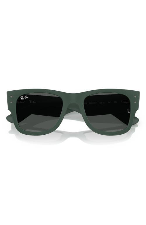 Ray Ban Ray-ban Mega Wayfarer Liteforce 52mm Square Sunglasses In Sand Green Dark Grey
