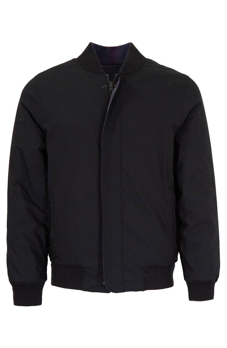Lords of Harlech Jenkin Reversible Bomber Jacket, Main, color, Black