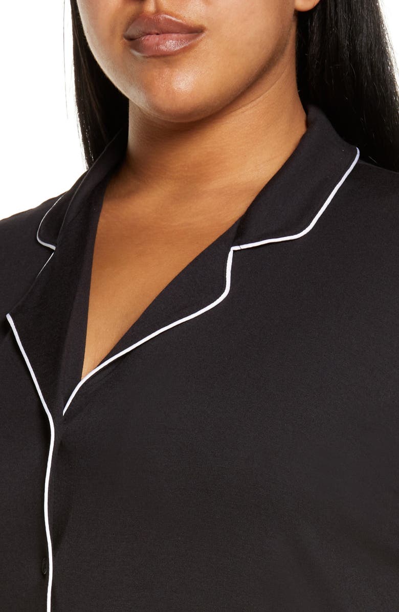 Nordstrom Moonlight Eco Knit Pajamas, Alternate, color, Black