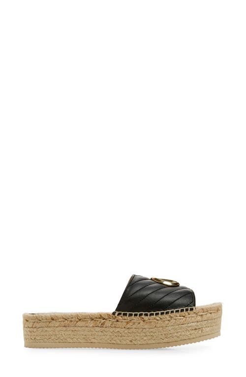 Valentino By Mario Valentino Clabee Vlogo Platform Sandal In Black