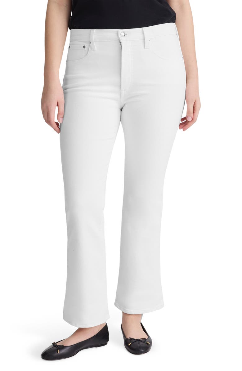Madewell Stretch Flare Crop Jeans, Alternate, color, Tile White