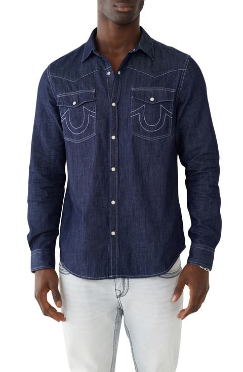 Dark Wash Western Shirt