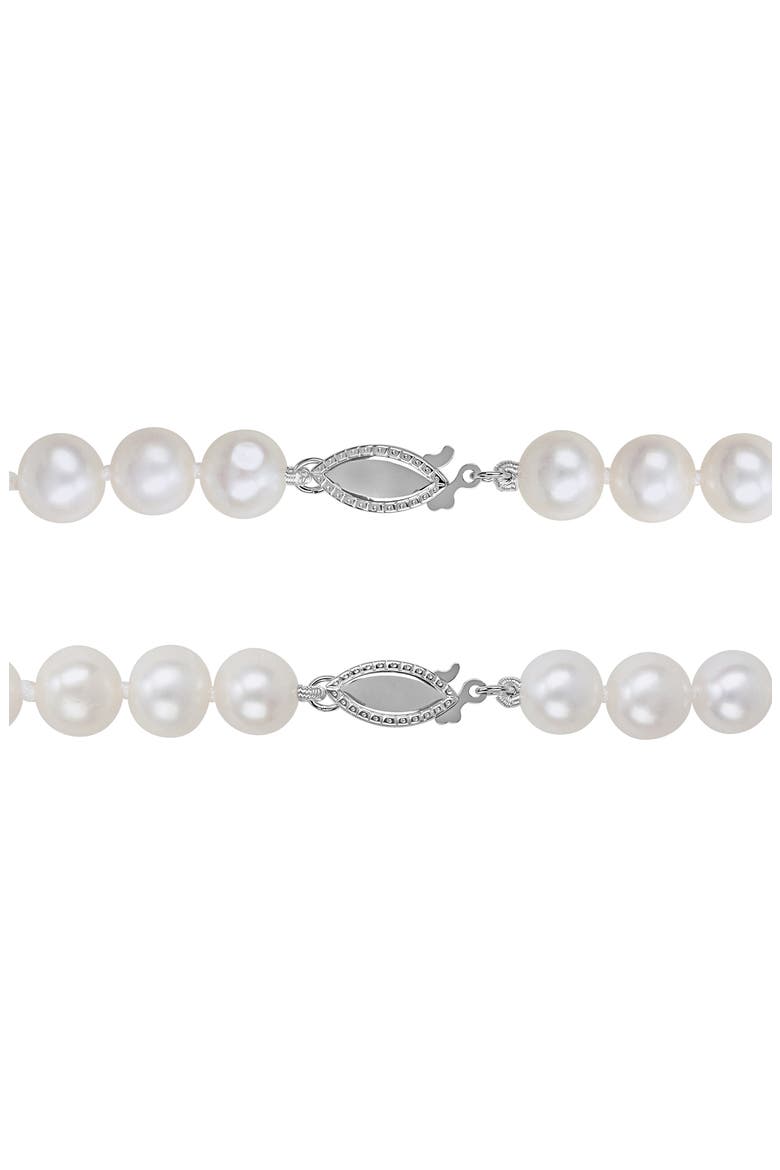 7-7.5mm Cultured Freshwater Pearl Necklace & Bracelet Set, Alternate, color, WHITE