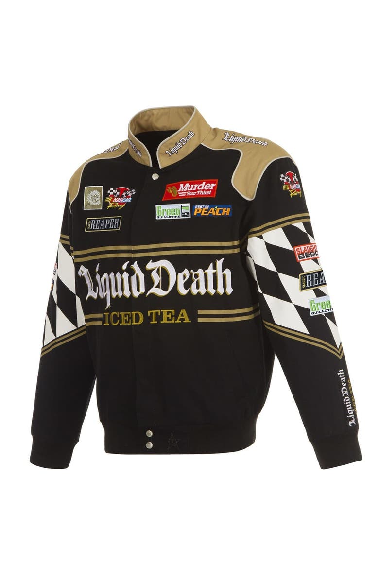 JH DESIGN Men's JH Design Black NASCAR Liquid Death Full-Snap Twill Uniform Jacket, Alternate, color, Black