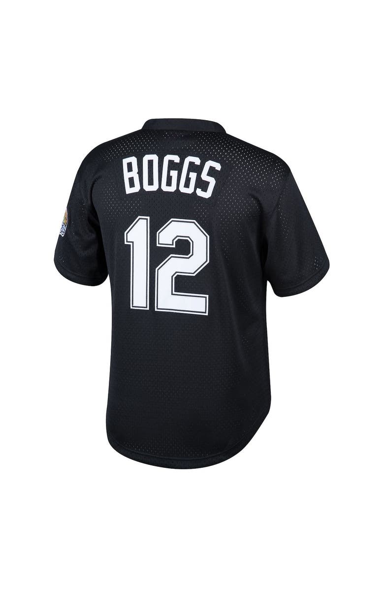 Mitchell & Ness Youth Mitchell & Ness Wade Boggs Black Tampa Bay Rays Cooperstown Collection Mesh Batting Practice Jersey, Alternate, color, Black