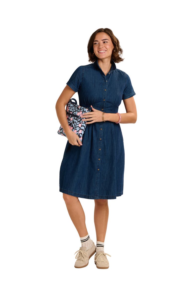 Brakeburn Antonia Button Front Denim Dress, Main, color, Blue