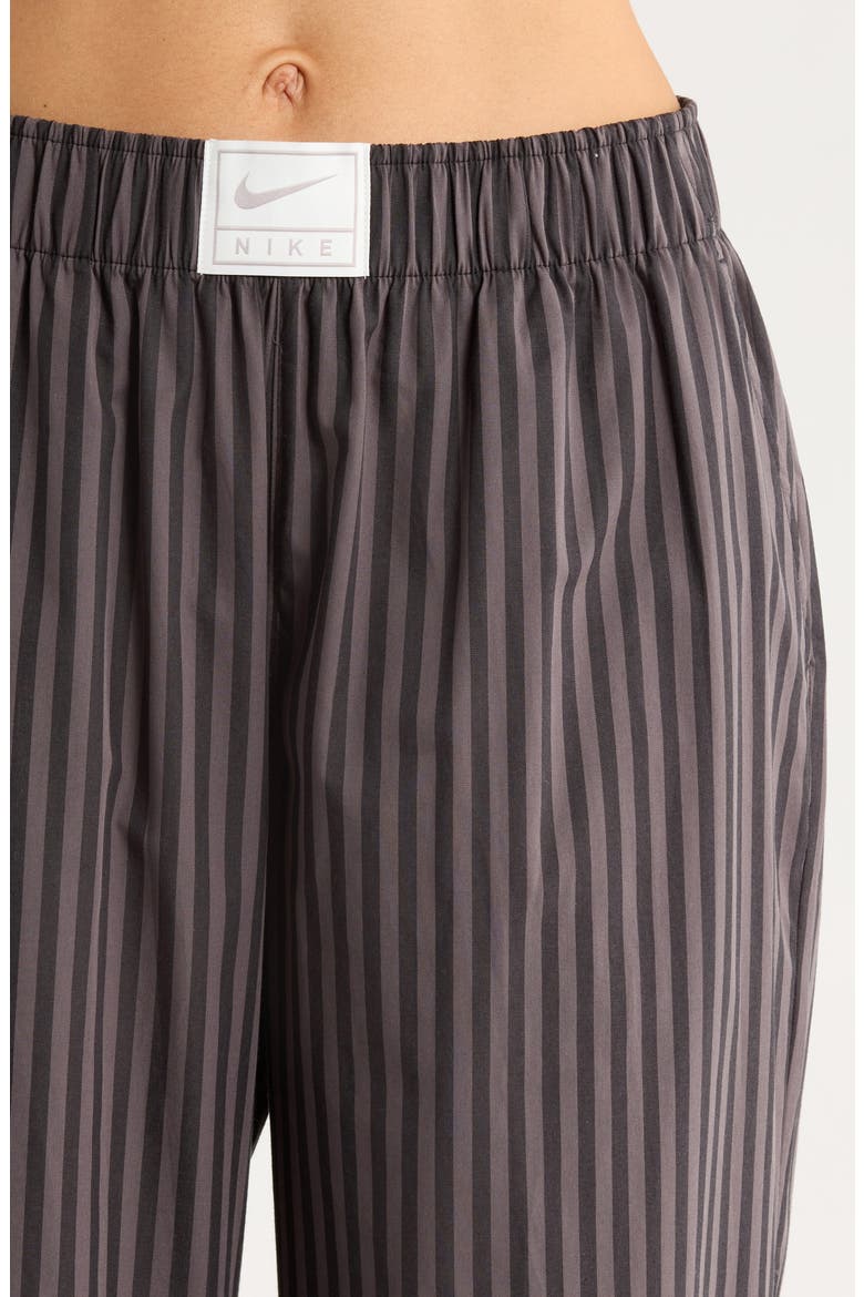 Sportswear Stripe Poplin Pants, Alternate, color, BLACK/ THUNDER GREY/ BLACK