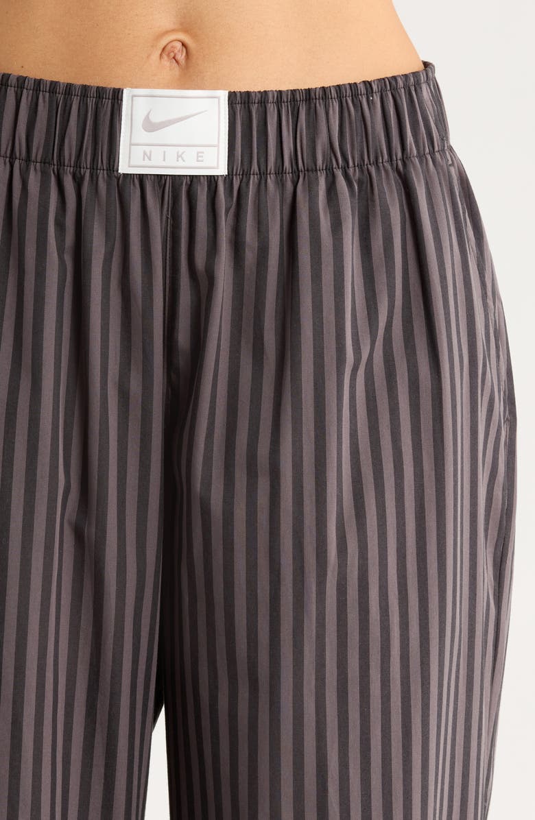 Nike Sportswear Stripe Poplin Pants, Alternate, color, Black/ Thunder Grey/ Black