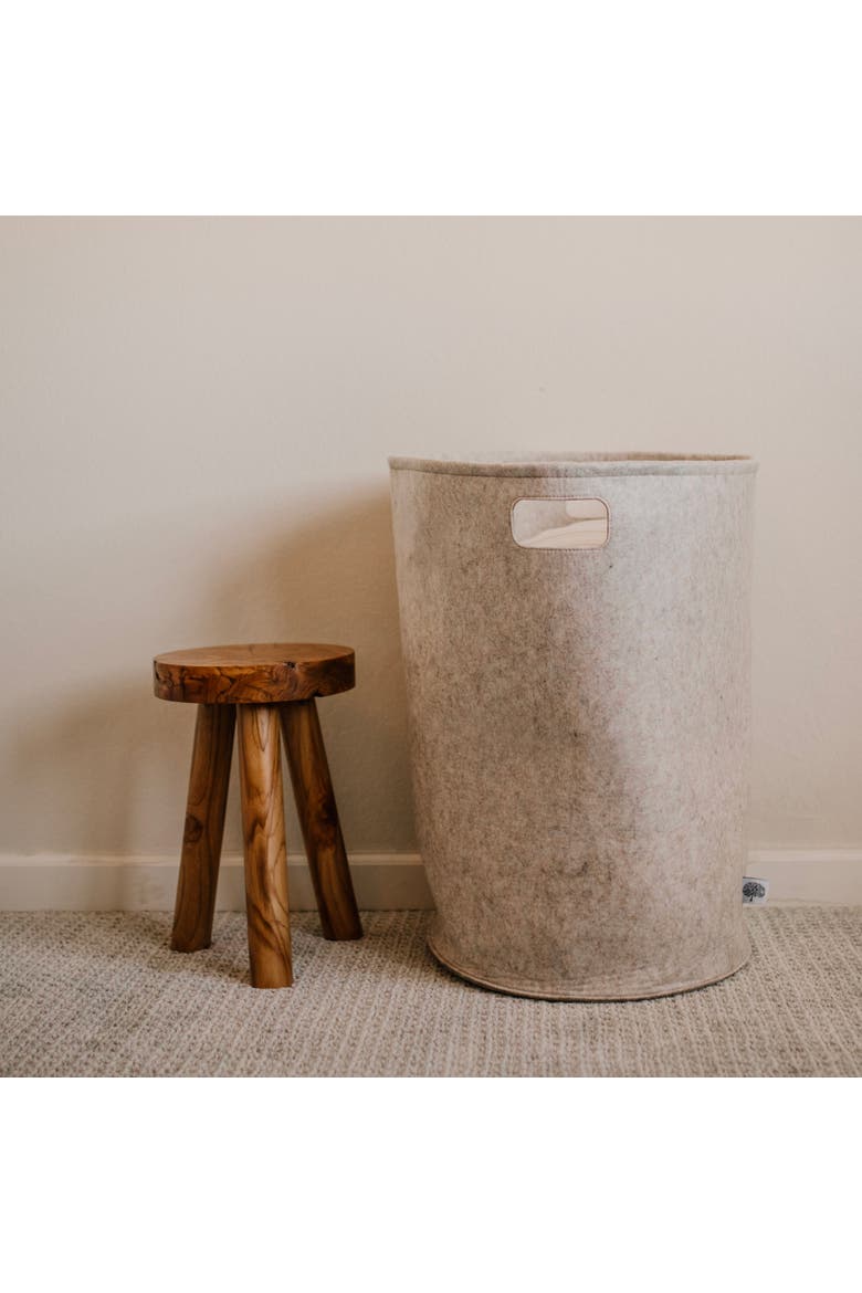 Felt Laundry Hamper, Alternate, color, Oatmeal