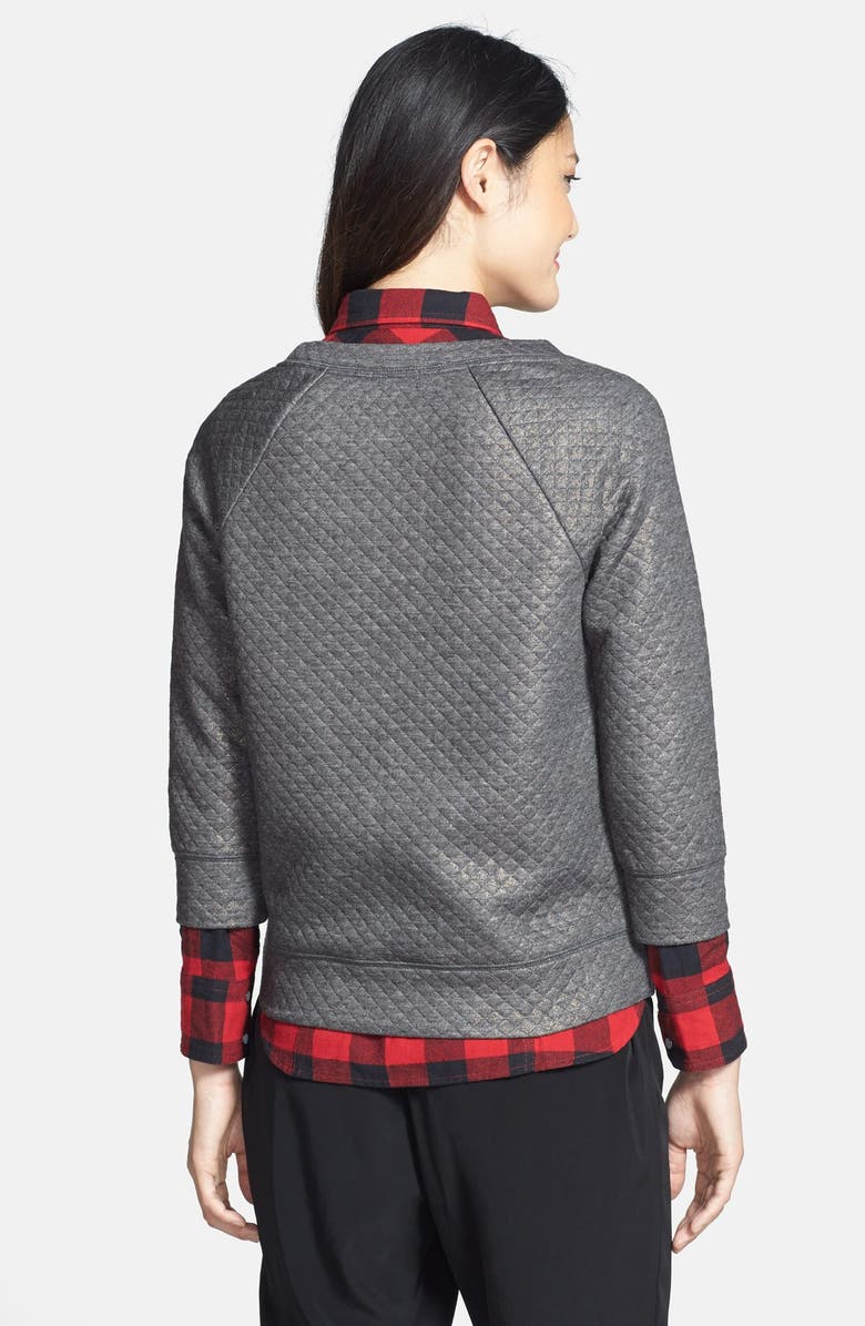 Halogen<sup>®</sup> Rosette Detail Sweatshirt, Alternate, color, 