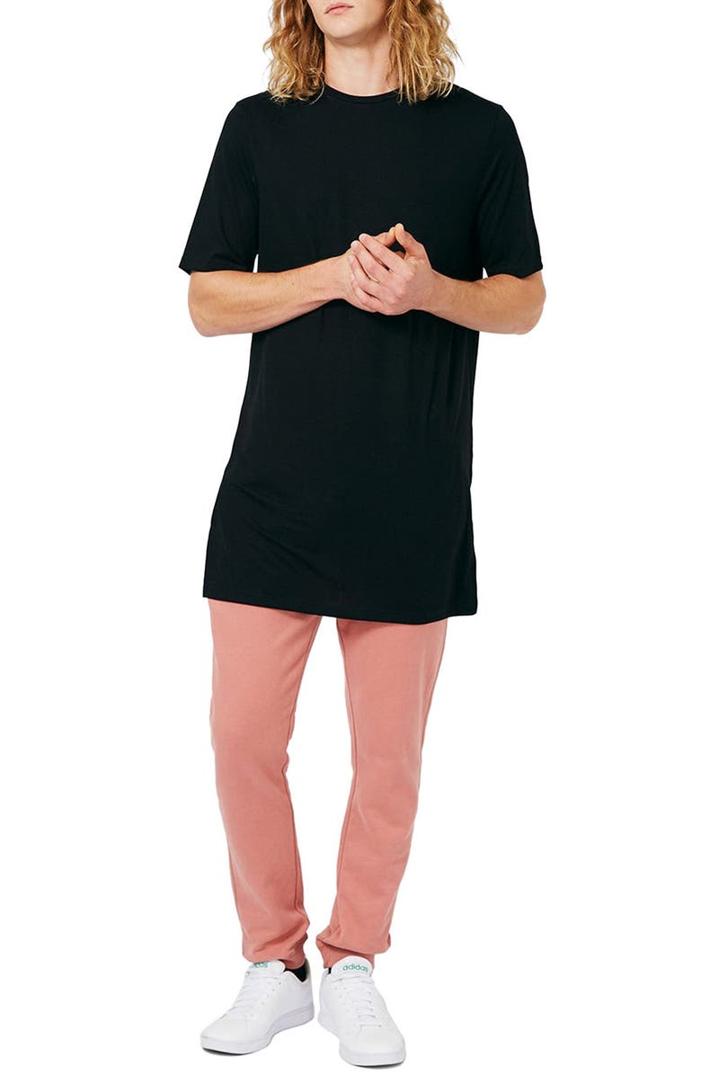 Topman Super Longline Crewneck T-Shirt, Alternate, color, 