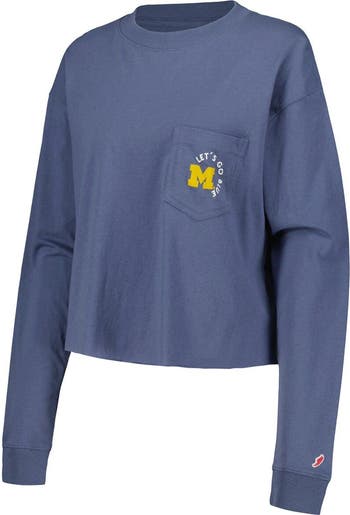 売れ筋商品|||ナイキ カットソー トップス レディース Women'sCollege Navy Michigan Wolverines Boxy Long Sleeve T-Shirt College Navy Michigan Wolverines Women's Nike Blue Legacy Logo T-Shirt