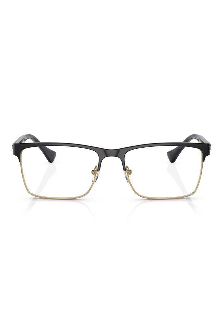 56mm Rectangular Optical Glasses, Main, color, BLACK